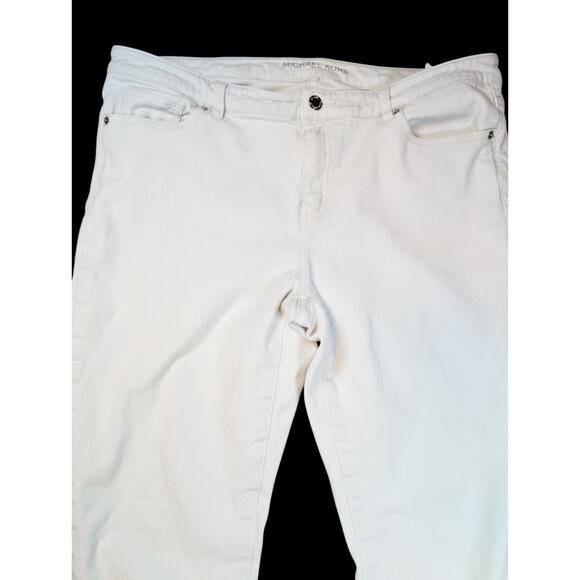 Michael Kors jeans Women’s Size 14 White Skinny Retro 28"Inseam Classy - Picture 2 of 8